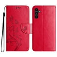 thumbnail image 2 of Feishell Slim Wallet Phone Case for Samsung Galaxy S25 ,Butterfly & Floral Embossed PU Leather Anti-Scratch Shockproof Magnetic Clasp Flip Kickstand Credit Card Slots Phone Cover,Red, 2 of 9