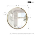thumbnail image 6 of Round Wall Mounted Mirror Circle Metal Frame Gold 31", 6 of 9