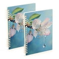 thumbnail image 2 of Ckdifva Flower Blossom Drop A5 Ring Binder Notebook Journey Note Diary College Ruled Study 60 Pages, 2 of 8