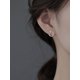 thumbnail image 3 of Pendiente de suspensión minimalista chapado en oro de 14 quilates con circonita cúbica para lóbulo de oreja, 3 of 4