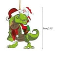 thumbnail image 3 of Hariumiu Christmas Tree Ornaments Dinosaur Christmas Tree Pendant Decoration Eco-friendly Acrylic Ornaments for Festive Holiday Decor Dinosaur Christmas, 3 of 8