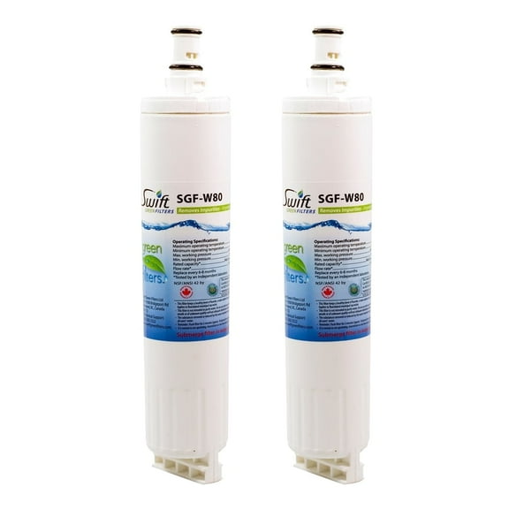 Swift Green Filters SGF-W80 Replacement for Whirlpool 4396508 Refrigerator Water Filters, 2-Count