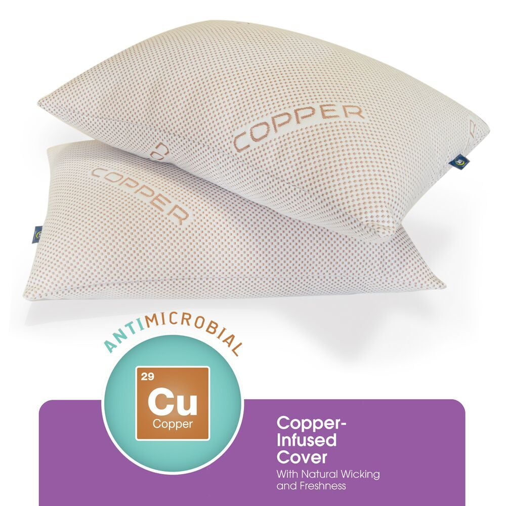 Sertapedic Copperloft Pillow With Copper Infused Cover Standard