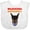 AA-White, variant on Inktastic Funny Protected by a Doberman Pinscher Dog Boys or Girls Baby Bib