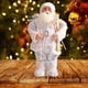 thumbnail image 5 of Estatua de Papá Noel, muñeco de nieve, figuras decorativas para colgar en el árbol de Navidad. 45 cm lentejuelas blancas, 5 of 8