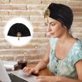 thumbnail image 1 of KAKOWELY Accesorio Turbante Negro Para Mujer Con Y Textura Suave Ideal Para Eventos Sociales En Casa, 1 of 6