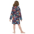 thumbnail image 4 of FORMRS Niños Bathrobe Unisex Hooded Robe Soft Plush Pajamas Sleepwear, Size 2-3T, Purple Dragon Scales Pattern, 4 of 7