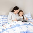 thumbnail image 4 of Erosebridal Dreamy Princess Bow Queen Comforter Set,Blue Bowknot Ribbon Bedding Comforter Set For Kids,Reversible,3pcs, 4 of 7
