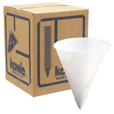 Roll RIM 200/Pk; 25Pk/Cs 5000 Paper Cone Cups 4.5 KBR 