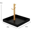 thumbnail image 3 of FIGT-3 Tier Hanging Organizer Storage Hooks Key Dish Porch Jewelry Tray Entryway Key Tray for Entrance Living Room Home Bracelets, Black【0516】, 3 of 7