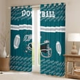 thumbnail image 2 of Homewish Teal Grey Sports Curtains Pack of 2 (42x84 Each), Cartoon Soccer Rugby Athlete Curtains Blackout, Teens Kids Boys Girls Bedroom Curtains, Blackout Curtains Bedroom Decor, 2 of 5