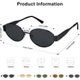 thumbnail image 2 of KWATE Retro Oval Sunglasses for Women Men Trendy Sun Glasses Classic Shades UV400 Protection, 2 of 4