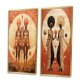 thumbnail image 3 of Designart "Alien Goddess Vintage Dreamscape V" Abstract Portraits Framed Wall Art Set Of 2 - Transitional Black Frame Gallery Set For Office Decor, 3 of 6