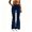 Navy, variant on JIAYUE Women Pants Baggy Mid Rise Flare Leg Side Pockets Solid Color Long Trousers for Outdoor Activities