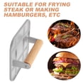 thumbnail image 2 of MLINS Aluminum Alloy Burger Press Heavy-Duty Bacon Grilling Burger Smasher Grill Press with Wooden Handle, 2 of 8