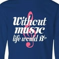 thumbnail image 4 of Inktastic Without Music Life Would Be Flat Long Sleeve Youth T-Shirt, 4 of 5