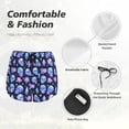 thumbnail image 4 of Balery star Skull flower crystal Pattern Women's Running Shorts with Liner 2 Pockets Elastic Workout Athletic Gym Yoga Shorts-X-Large, 4 of 7
