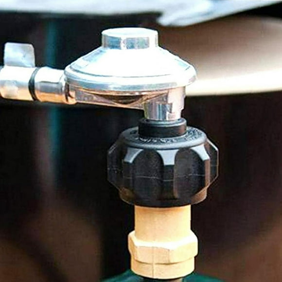 Hot Sale! New! Dusknt Propane Bottle Filling Brass Connector, Propane Adapter Lp Cylinder Tank Coupler Propane Tank and 1 Lb Throwaway Disposable Cylinder Propane Bottle Connector