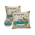thumbnail image 2 of Outdoor Throw Pillow Cover Farm Teal Truck with Sunflower Dog Waterproof Cushion Covers 2 Pack Love Quote on Retro Newspaper Pillow Cases Home Decoration for Patio Garden Couch Sofa, 2 of 7