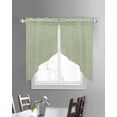 thumbnail image 3 of Sage Green Burlap Texture Swag Valances for Windows, Farmhouse Vintage Sage Green Rod Pocket Sheer Valances for Large Windows, Swag Toppers Light Filtering for Kitchen Living Room 2 Panels 36''x45'', 3 of 6