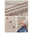 thumbnail image 6 of PINKSIR Plus Size Sweater Tops for Women Lightweight Button Detail Long Sleeve Crewneck Ribbed Knit Loose Tunic Pullover, 6 of 10