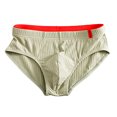 thumbnail image 2 of zeranth Men Briefs Mid Waist Elastic Soft Breathable Anti-septic U Convex Striped Solid Color Casual Men Underpants Underwear, 2 of 7