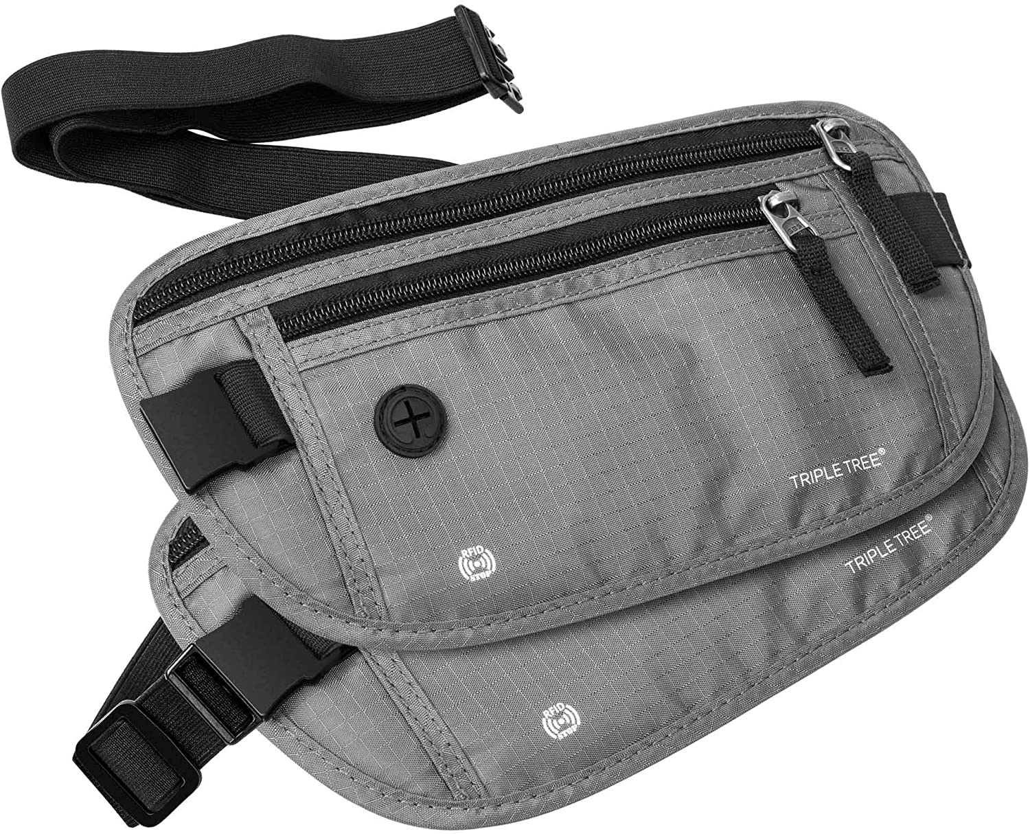 2 Pack Money Belt For Travel With RFID Blocking and Earphone Hole ...