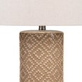 thumbnail image 3 of Benzara BM241215 Ceramic Table Lamp with Diamond Pattern, White & Beige, 3 of 5
