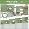 thumbnail image 2 of Cortina de Baño, Doble Capa, Antimoho Tela Impermeable, Shower Curtain con Ganchos y Ojales, Antihongos Apta para Hogar, Hotel, 2 of 4