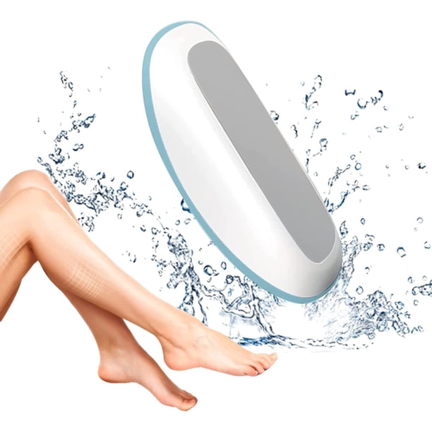 1 borrador de pelo de cristal (azul), borrador de depilación nano, borrador depilatorio físico indoloro para mujeres, piedra de depilación de cristal mágico reutilizable para cuerpo piernas brazos