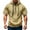 Khaki, variant on MIXUE Shirts For Men Summer Solid Color Hooded Drawstring Short Sleeve Pockets Sweatshirt Breathable Lightweight Pullover Tops T Shirts Daily-Wear,Blue,L