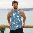 thumbnail image 6 of KLL Poodle Dog Print Men's Muscle Gym Workout Stringer Tank Tops Bodybuilding Fitness T-Shirts Tank Tops Men-3X-Large, 6 of 7