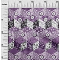 thumbnail image 2 of oneOone Silk Tabby Amethyst Fabric Floral Craft Projects Decor Fabric Printed By The Yard 42 Inch Wide, 2 of 4