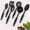 6PCS, variant on Bxaolu Cooking Utensils Set of 6, Plastic Kitchen Utensils with Handle, Non-stick Cookware Friendly,Heat Resistant, Includes:Spatula/Turner/Serving Spoon/Soup Ladle/Slotted/Spaghetti Server(Black)