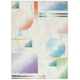 thumbnail image 2 of SAFAVIEH Paint Brush Kaelea Abstract Area Rug, Blue/Ivory, 7'9" x 10', 2 of 13