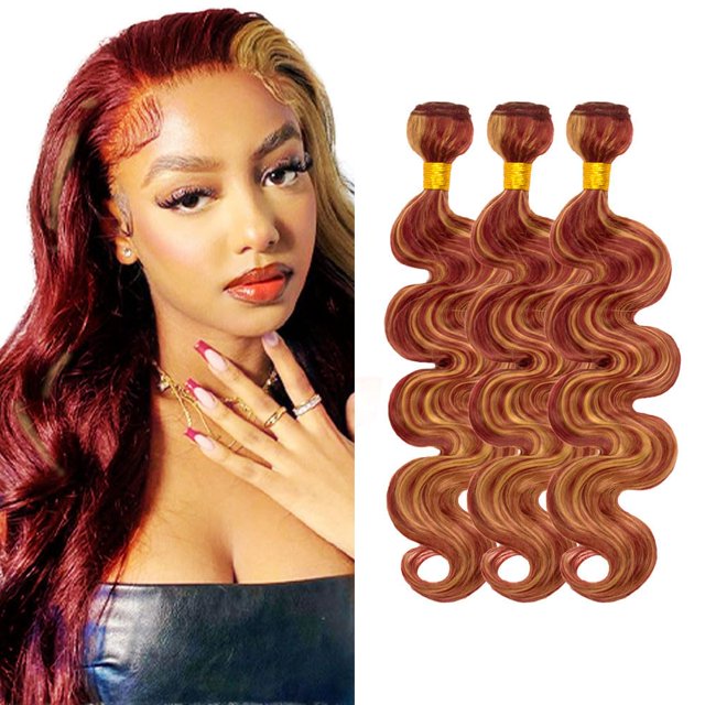 Hair Bundles Vinmdonm Honey Blonde Highlight Body Wave