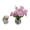 thumbnail image 3 of Oliegs Heated Blanket Cute Mini Rabbit And Peach Vase Set Car Rearview Decoration Interesting Decoration Cute Car Interior Ladies' Chocolate, 3 of 4