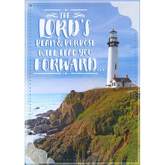 Designer Greetings Lord's Plan and Purpose Lighthouse Religious Graduation Congratulations Card