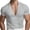 Gray, variant on Summer Tops for Men Deep V Neck Short Sleeve Loose Fitted Lightweight Summer Casual Daily Wear Tee Shirts