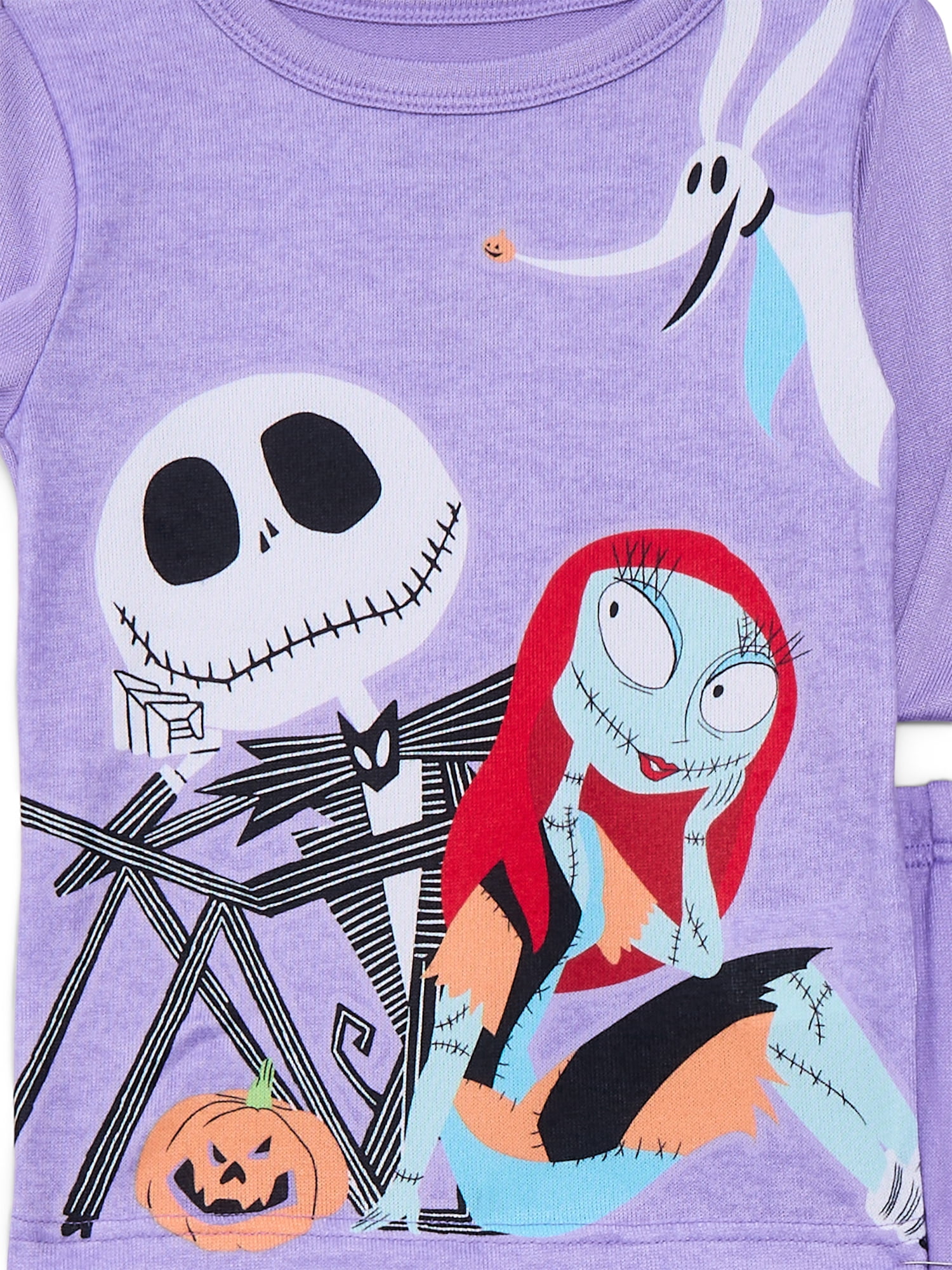 The Nightmare Before Christmas Girls Halloween Long Sleeve Top and Pants Pajama Set, 2-Piece, Sizes 4-10