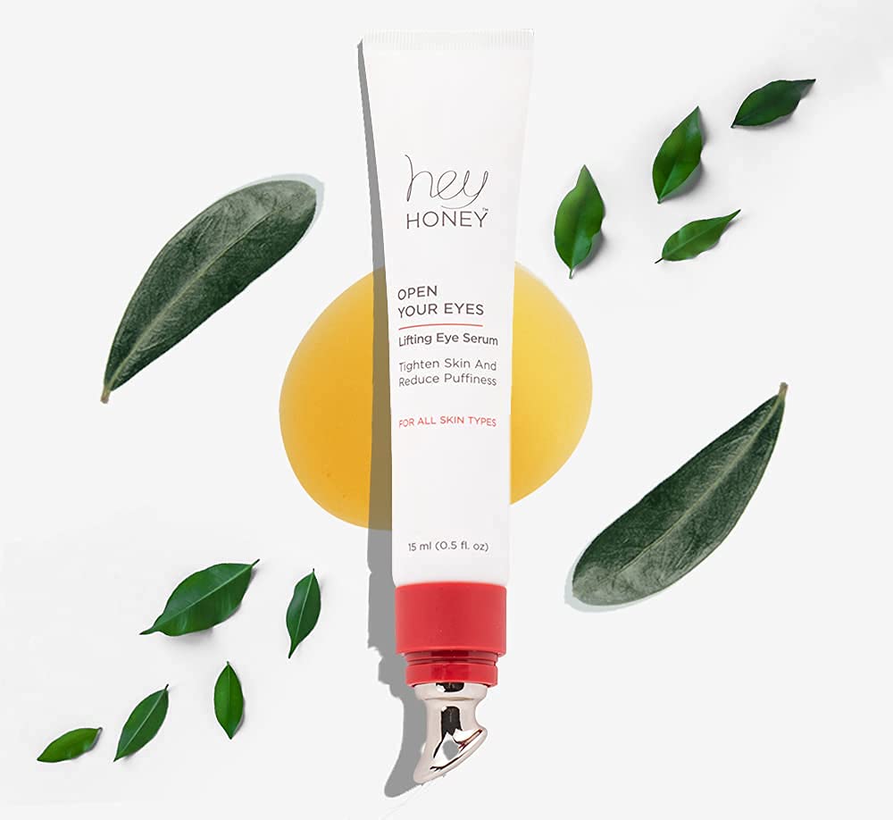 Hey Honey Open Your Eyes Lifting Eye Serum | Under Eye Cream for Dark Circles & Puffiness, 0.5 oz | 15 ml