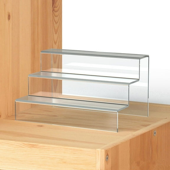WEUVEB Stepped Acrylic Retail Display Rack for Office Use 1Set 7.9X7.9X4.7In