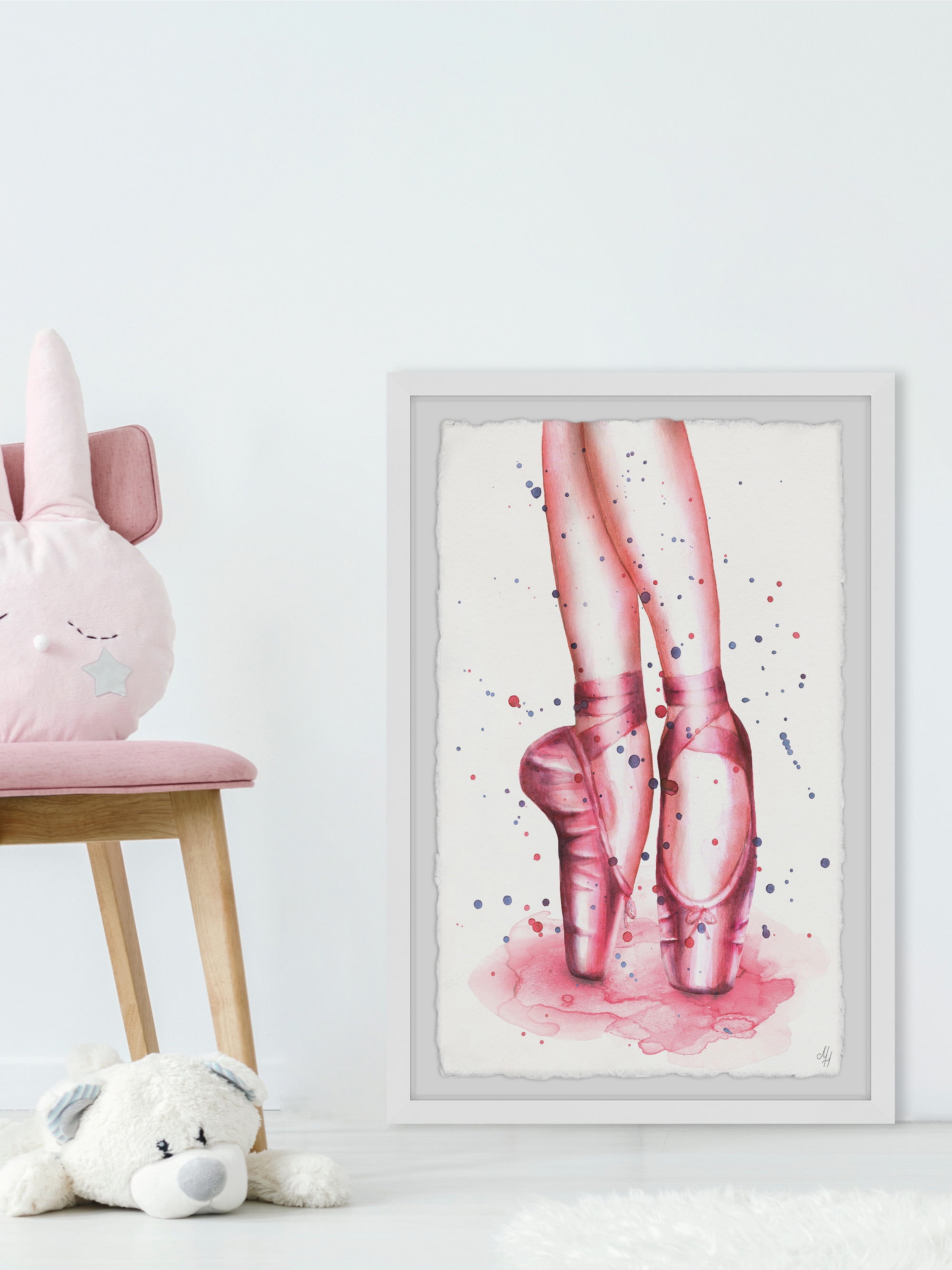 Marmont Hill Dancing Ballet Shoes Framed Wall Art