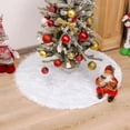 thumbnail image 3 of tasrioml Christmas Tree Skirt 36/48/60 Inches White Christmas Tree Skirt Soft Fluffy Faux Fur Tree Skirt for Merry Christmas Party Supplies, 3 of 7