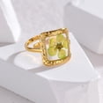 thumbnail image 3 of Handmade Dried Flower Statement Ring for Women Gold-Toned Stainless Steel Adjustable Pressed Blossom Forget-Me-Not Flowers Open Band Rings Wedding Holiday Jewelry, 3 of 11