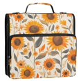 thumbnail image 5 of FORMRS Zipper Binder with Shoulder Strap 2-inch Ring 500 Sheet Capacity File Bag, Watercolor Sunflowers and Leaves, 5 of 5