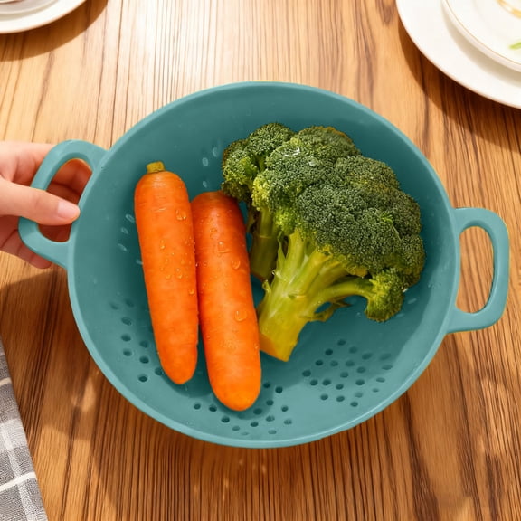 Small Colander Set 7.5in Mini Colander Plastic Food Strainer With Double Handles For Fruits Vegetables Pasta