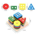 thumbnail image 3 of Bloques de colores y Formas BuyWeek Juguete apilable de bloques de madera, 3 of 9