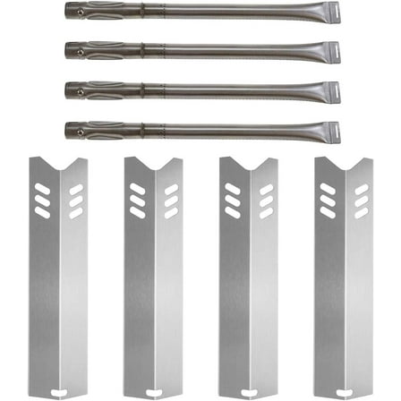 Set of Four Heat Plates and Four Burners with Electrodes for Dyna-Glo, Backyard Grill, Better Home & Garden and Uniflame Grill Models.