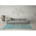 thumbnail image 3 of Ahgly Company Indoor Rectangle Persian Light Blue Traditional Area Rugs, 2' x 4', 3 of 4